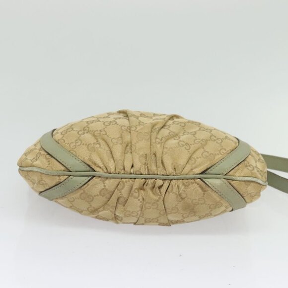 GUCCI GG Canvas Shoulder Bag Beige Gold - Picture 12 of 16